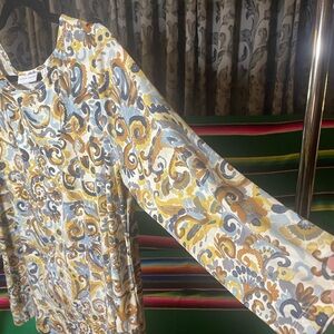 Susan Graver Multicolor Paisley Top